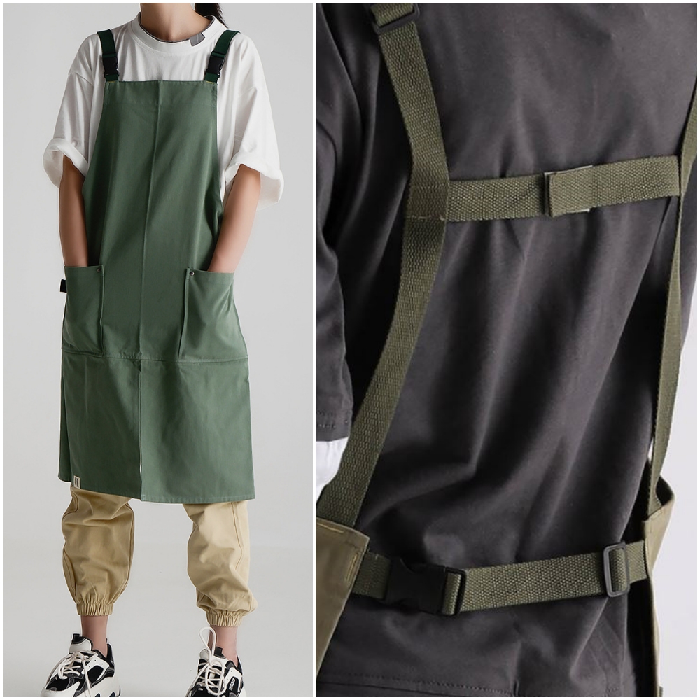 여름앞치마 어린이집 교사 선생님 요양보호사 시원한 원피스형 앞치마