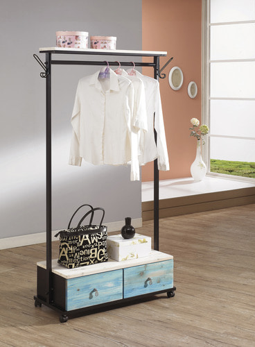 이동식 원목 행거 이동 바퀴행거 트롤리행거 서랍형 양복걸이 의류매장 매장용 소형 작은