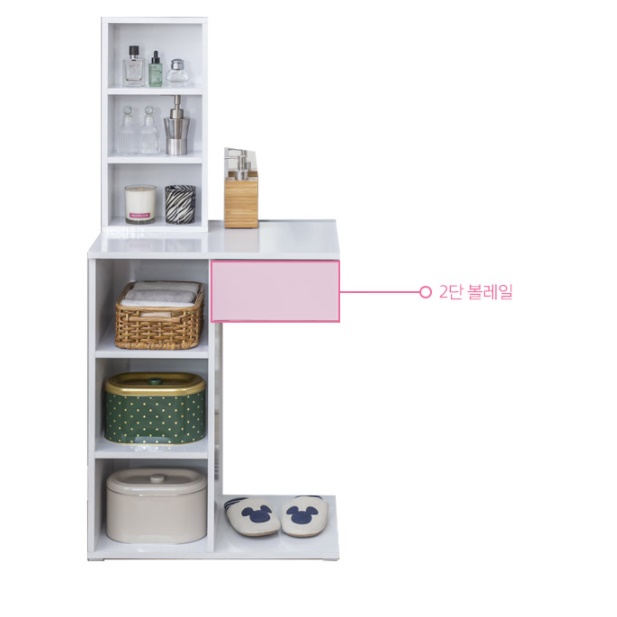 입식미니화장대 전신거울 화장대 수납 서랍형 원룸 스탠딩 폭좁은 높은 작은 연예인 600
