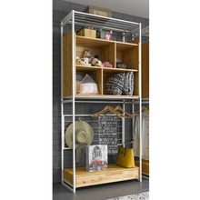 원목시스템행거 조립식 이불장 서랍 우드 행거 서랍형행거 폴딩 파티션 비키니 장 높은 벽장 - 상세 이미지 3