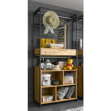 원목시스템행거 조립식 이불장 서랍 우드 행거 서랍형행거 폴딩 파티션 비키니 장 높은 벽장 - 상세 이미지 4