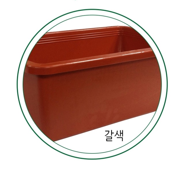 바퀴 직사각 초대형 고무 화분 플라스틱 큰 화분 베란다 1호 - 상세 이미지 4