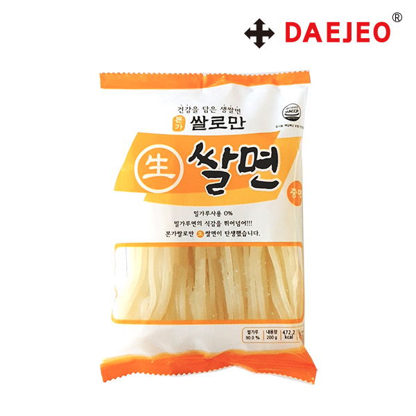 본가쌀로만 중면200gx3개 생중화면 짜장면 국수면 생면 : 대저샵