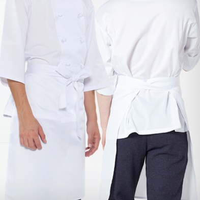 식당 업소용 요리사앞치마 쉐프 베이킹앞치마 제과제빵 앞치마 남성 고급 무지 흰색 화이트