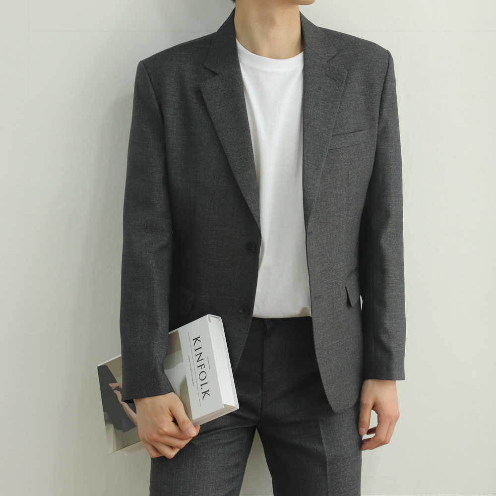 구김없는 링클프리 기본 베이직 캐주얼 봄 여름 가을 겨울 빅사이즈 스판 정장 블레이저자켓 - 상품 이미지