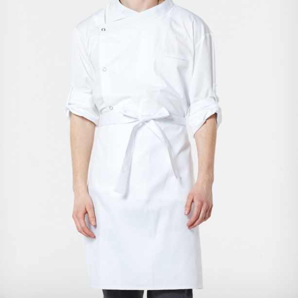 식당 업소용 요리사앞치마 쉐프 베이킹앞치마 제과제빵 앞치마 남성 고급 무지 흰색 화이트