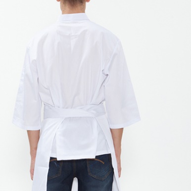 식당 업소용 요리사앞치마 쉐프 베이킹앞치마 제과제빵 앞치마 남성 고급 무지 흰색 화이트