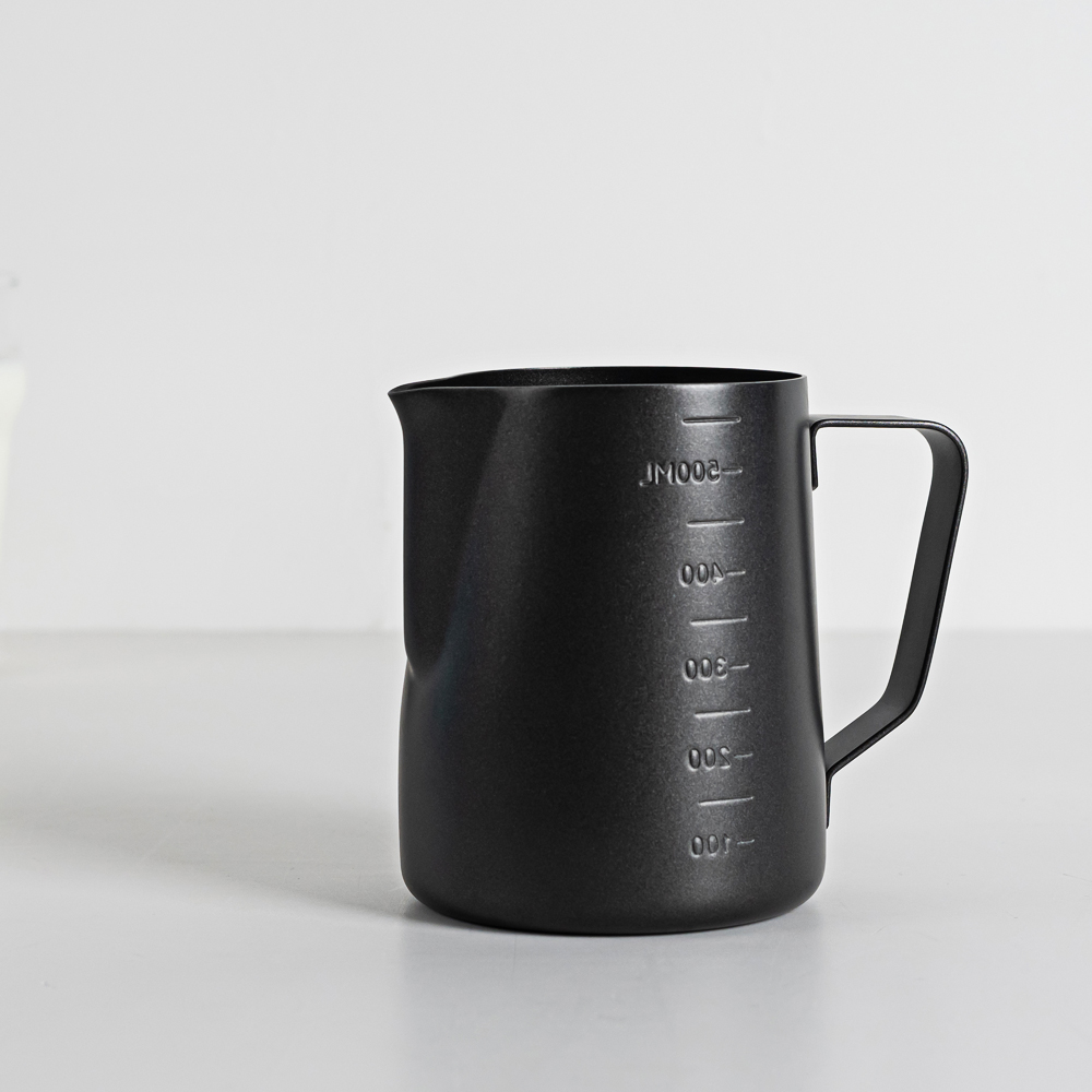 칼딘 눈금형 스팀피쳐 베이직 밀크 스팀 피처 600ml, 블랙 - 상세 이미지 3