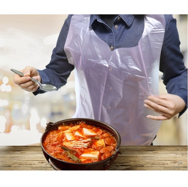 하니 위생 비닐 앞치마 10매 캠핑 행사 여행용