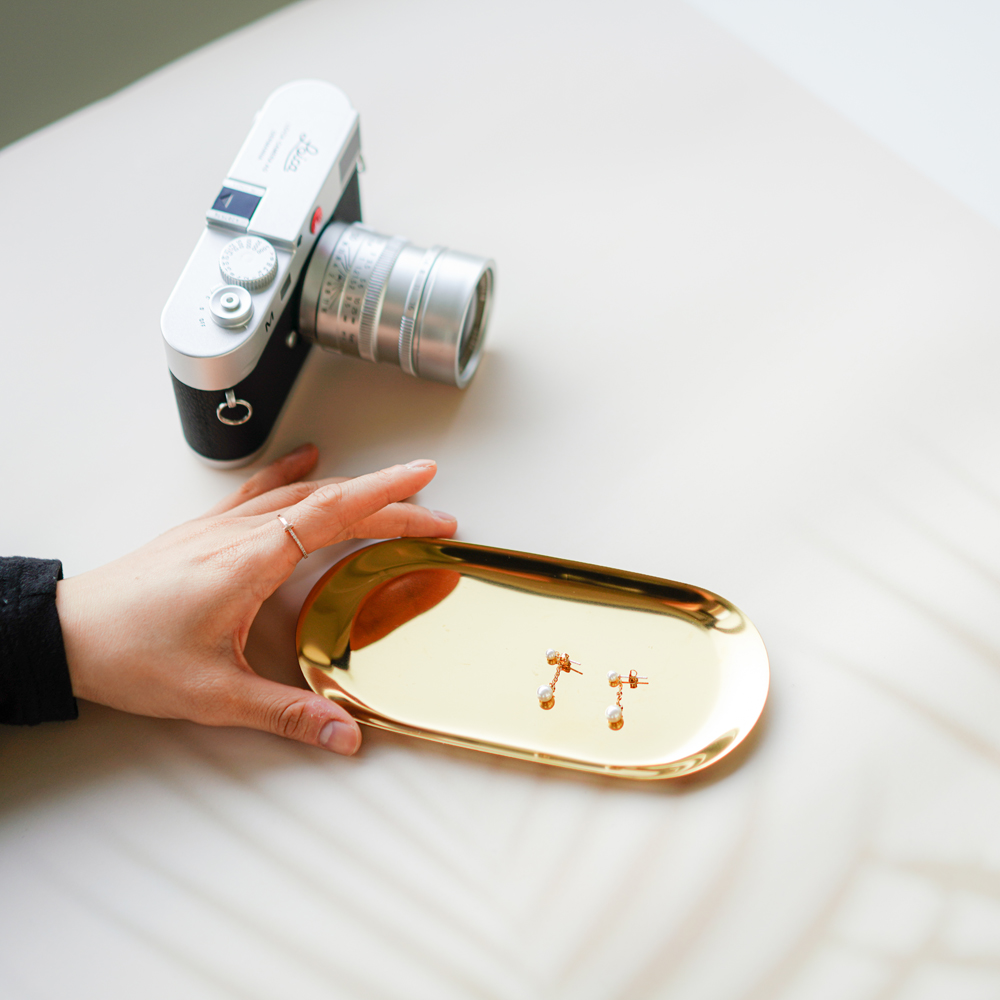 골드 실버 트레이 카페 촬영 스튜디오 인테리어 소품 - 상품 이미지