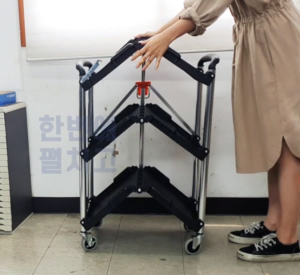 켄도 서빙 주방 접이식 카트 이동식 도서관 트롤리 북트럭 웨건 90339full