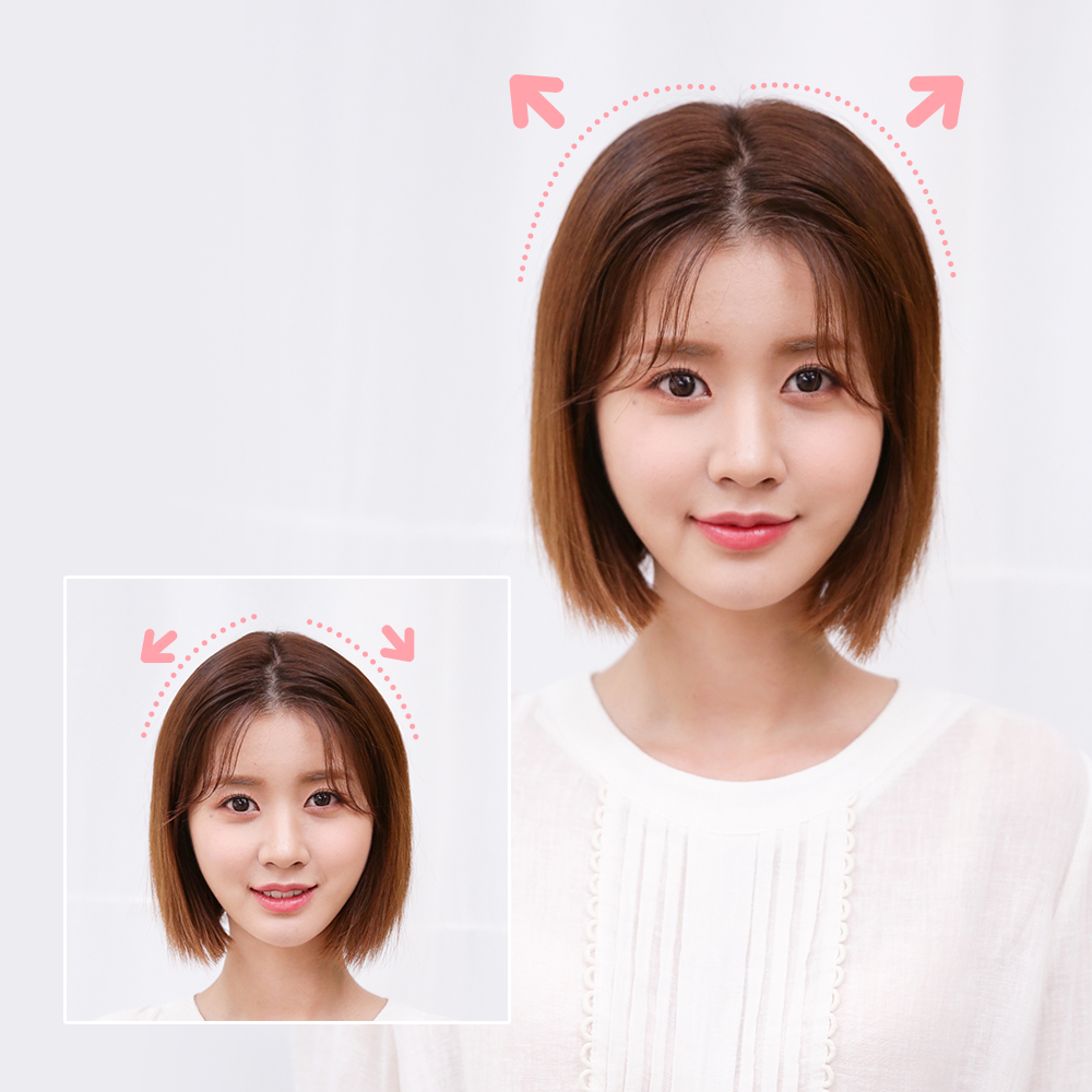 옆머리 헤어뽕 볼륨 업 부분 가발 똑딱이 헤어 피스 단발머리용 - 상품 이미지