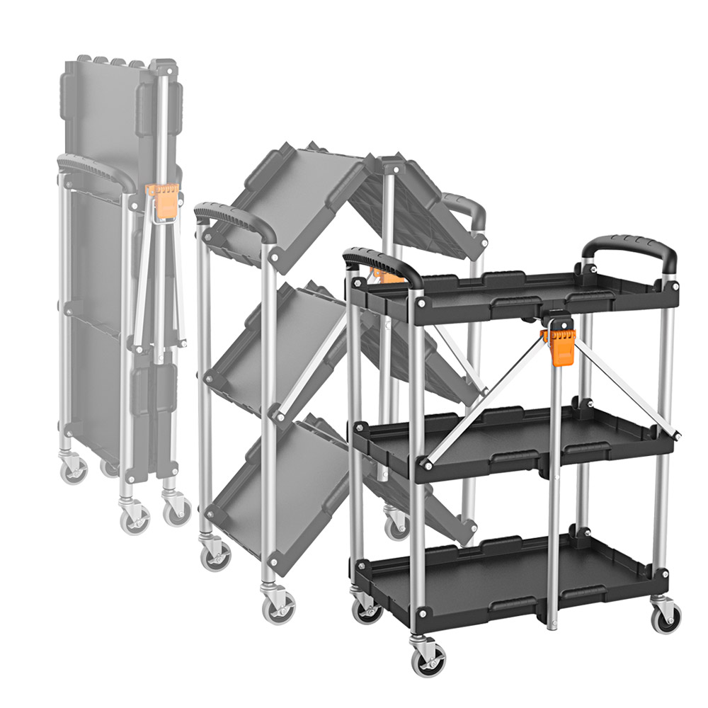 켄도 서빙 주방 접이식 카트 이동식 도서관 트롤리 북트럭 웨건 90339full