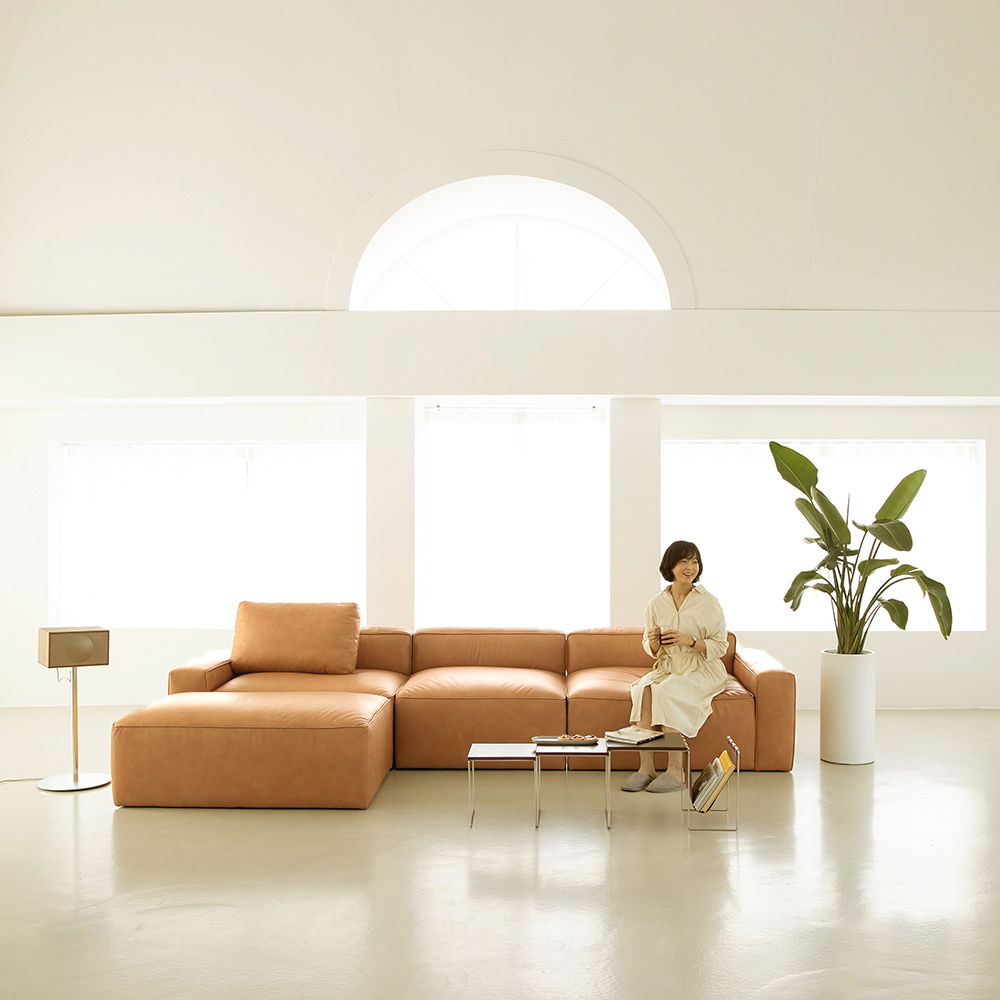 PH1 이태리 내추럴 통가죽 천연면피 전체가죽 A+A 2460 SIZE 4인소파