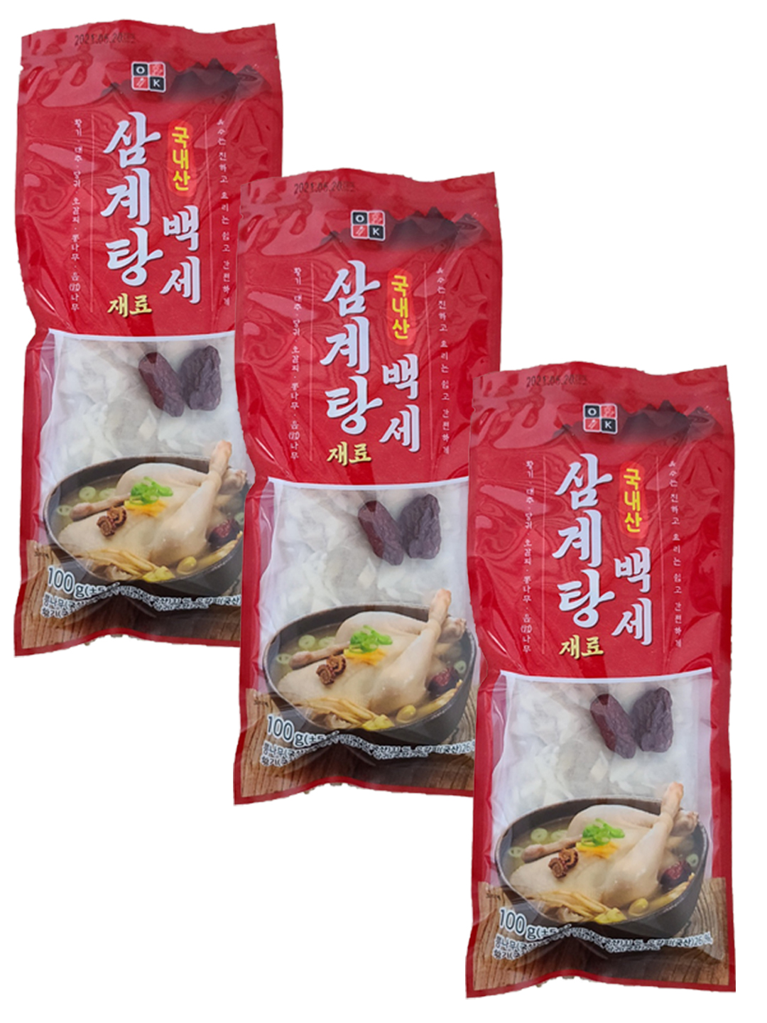 특A급 맛집 삼계탕 재료 티백 100gX3개 백숙 삼계탕 육수 한약재 수육맛있게삶는 법 - 상품 이미지
