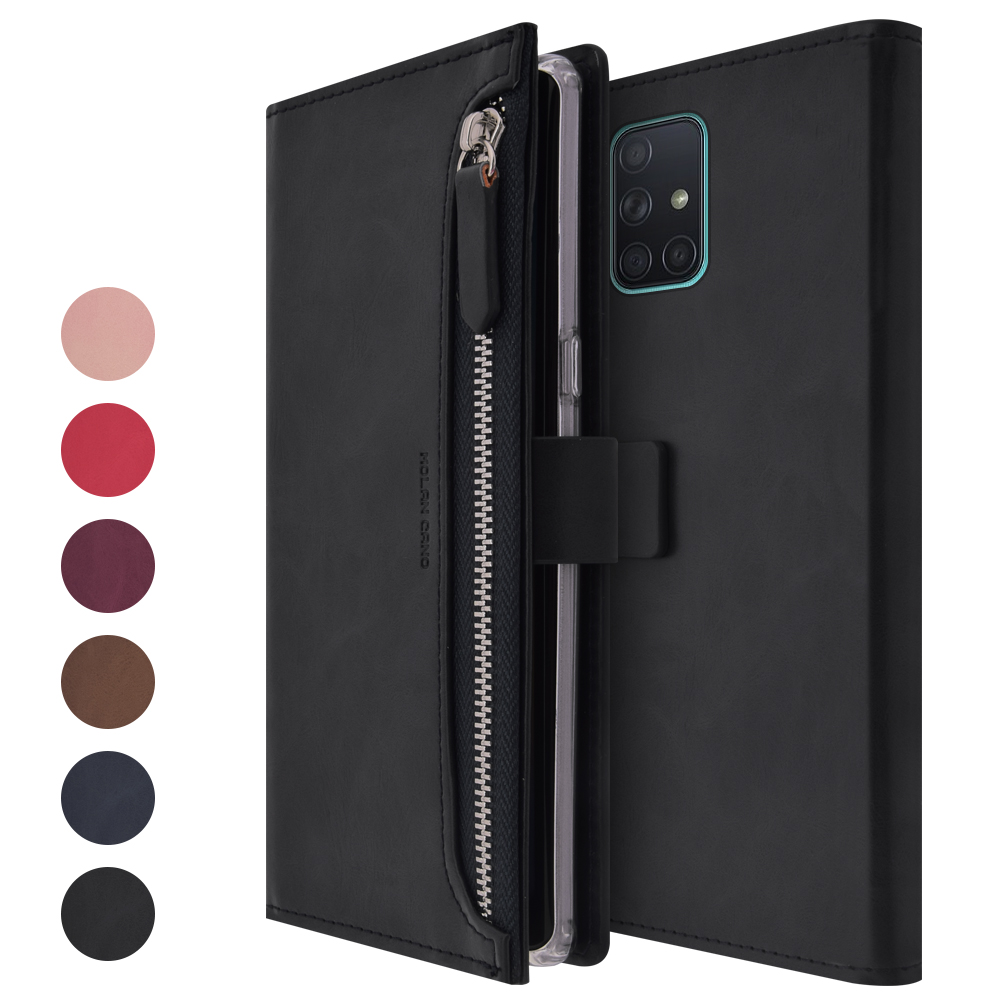 갤럭시 퀀텀 A71 5G 지갑형 다이어리 휴대폰 케이스 와인 - 상세 이미지 2