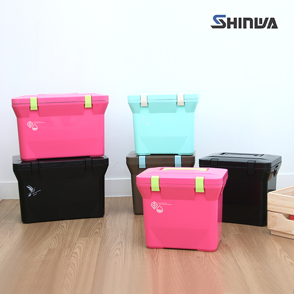 신와 휴대용 아이스박스 감성캠핑 차량용 보냉박스 쿨러 비비드 7L