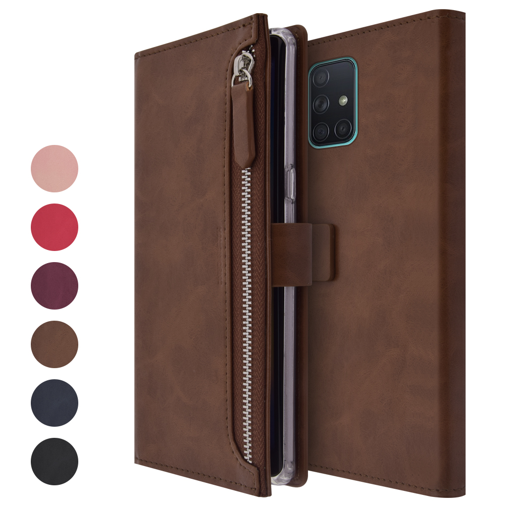 갤럭시 퀀텀 A71 5G 지갑형 다이어리 휴대폰 케이스 와인 - 상세 이미지 3