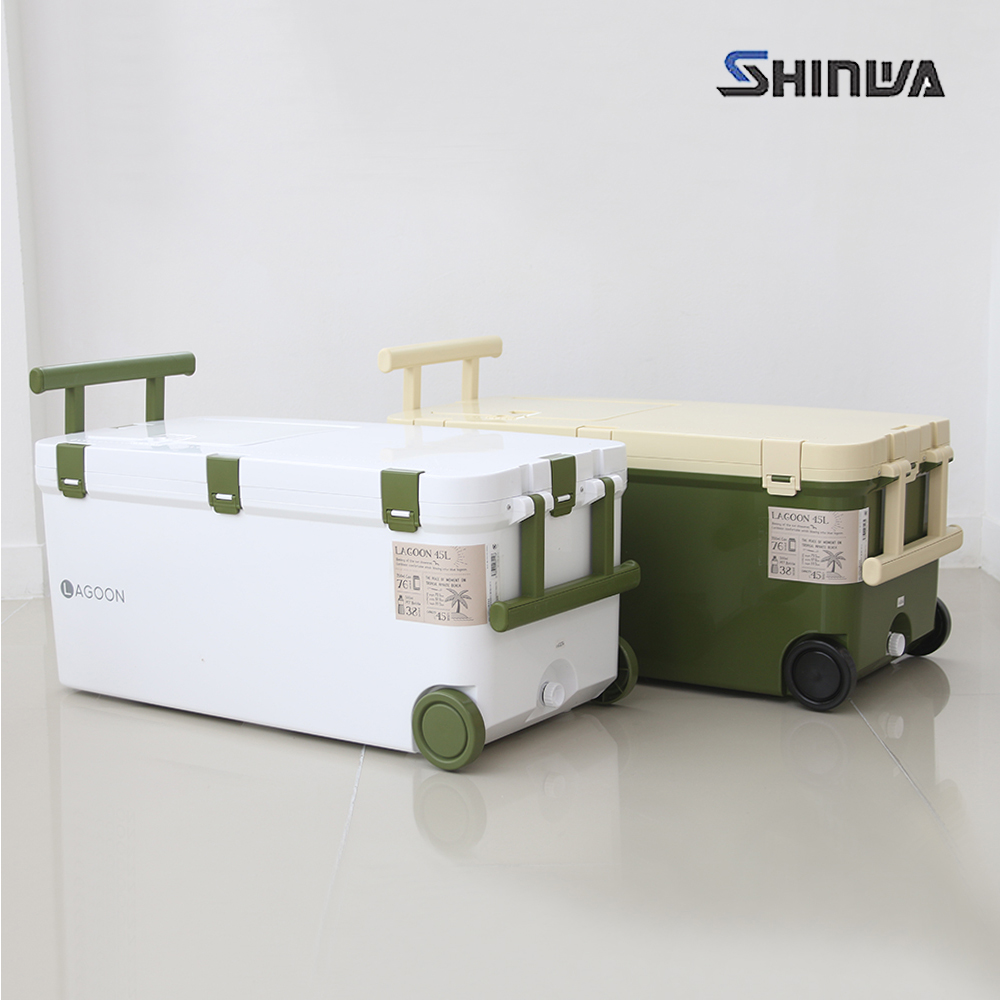 신와 휴대용 아이스박스 감성캠핑 차량용 보냉박스 쿨러 비비드 7L