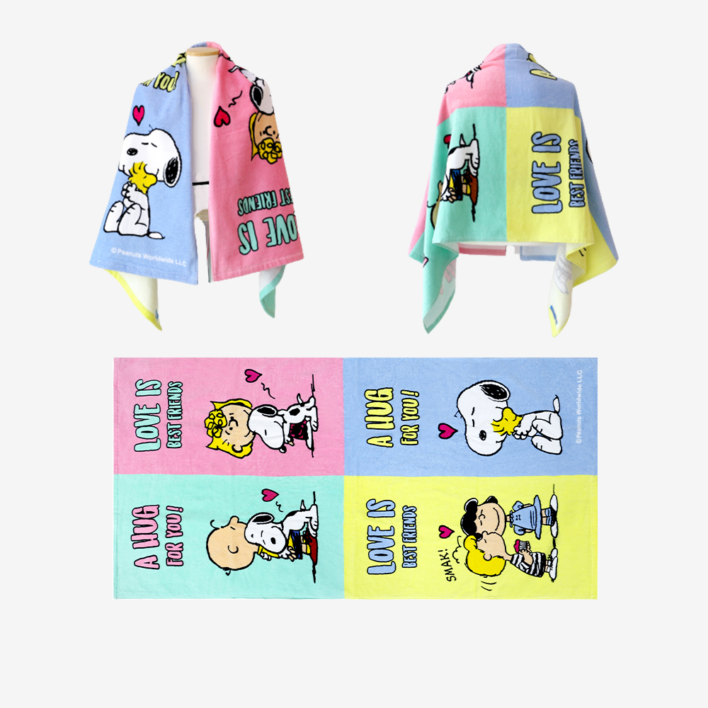 송월타올 캐릭터 비치타올 대형타올 스누피 조이50