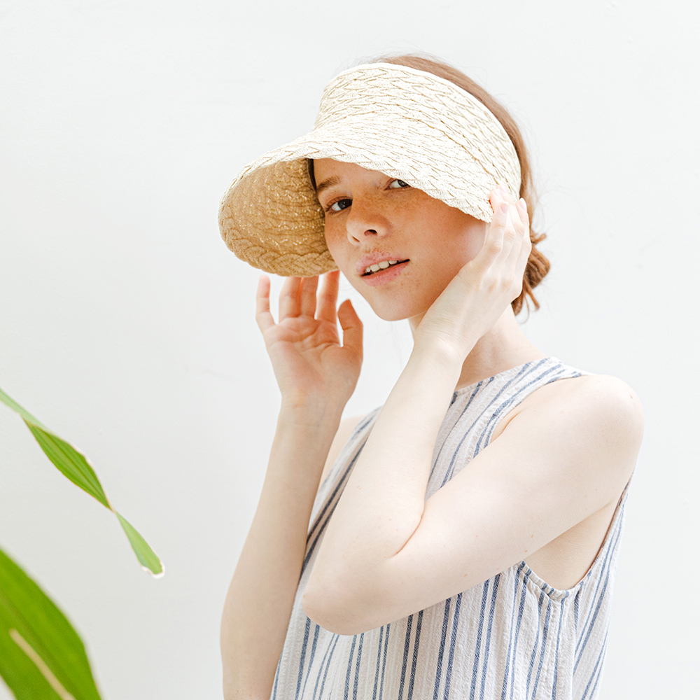여성 햇빛 차단 모자 엄마 여름 썬캡 밀짚 벙거지 버킷햇 프라햇 돌돌이 휴가 리조트 이미지 7