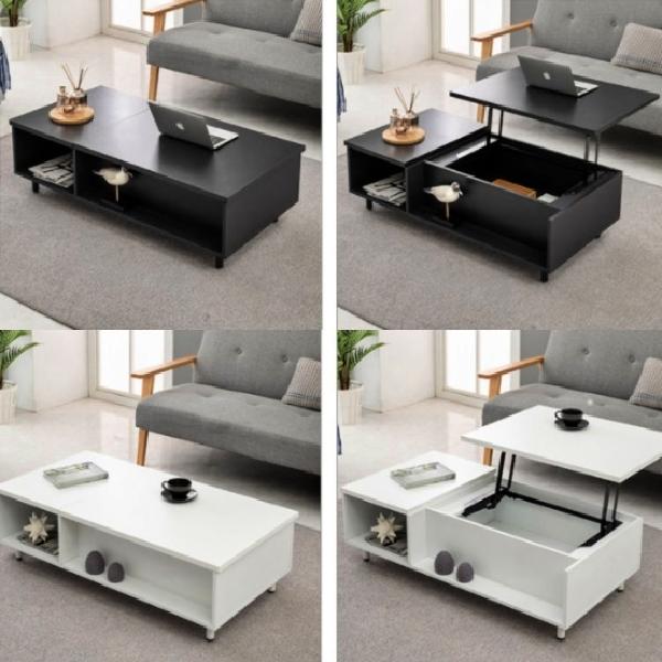 리프팅 테이블 거실용 탁자 높은 쇼파테이블 기능성 거실테이블