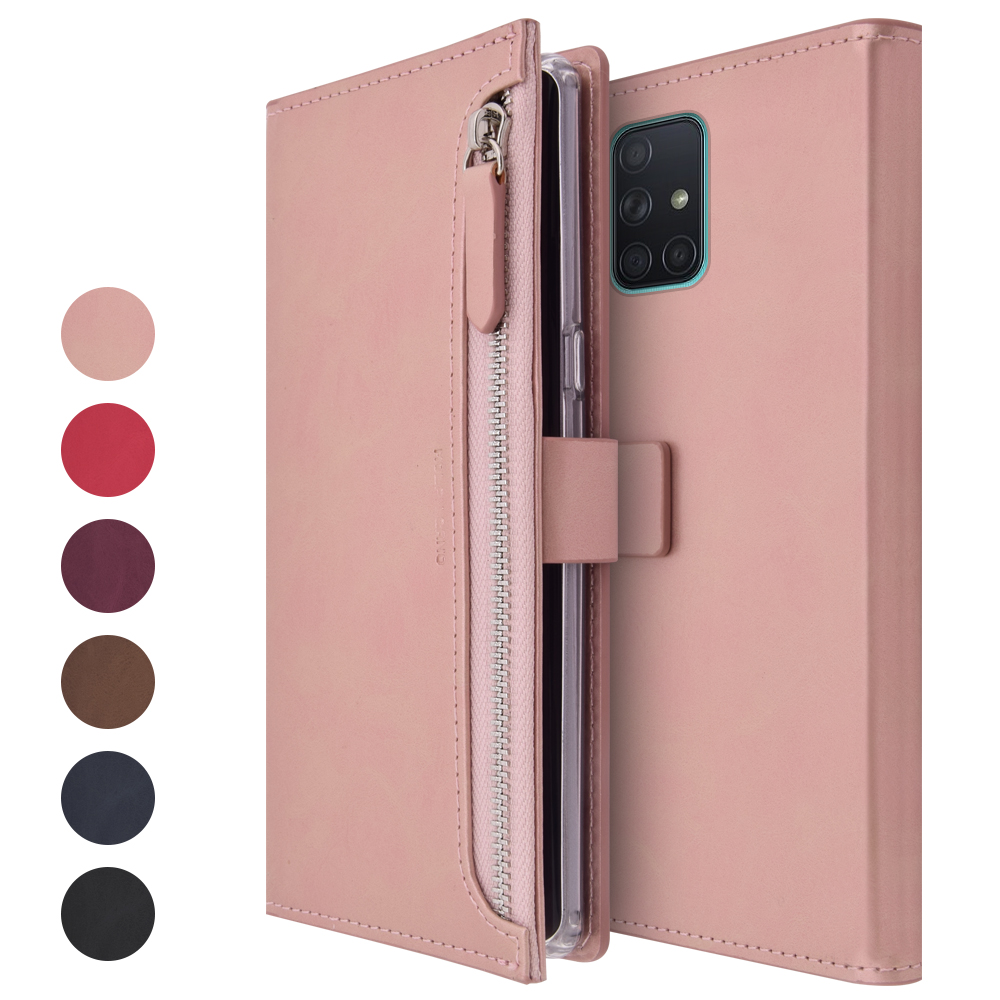 갤럭시 퀀텀 A71 5G 지갑형 다이어리 휴대폰 케이스 와인 - 상세 이미지 5