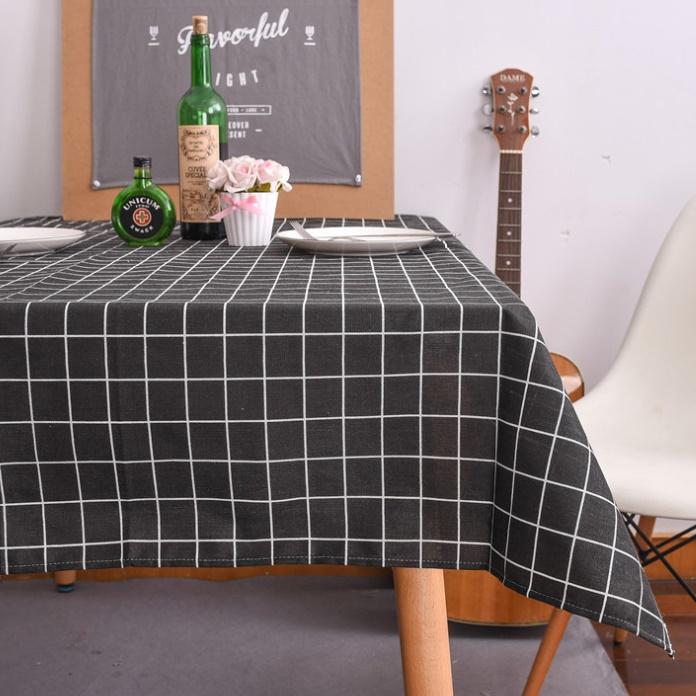 블랙 체크 감성 캠핑용 테이블보 가을 캠핑 테이블보 캠핑 식탁 패드 커버 롤 테이블 매트