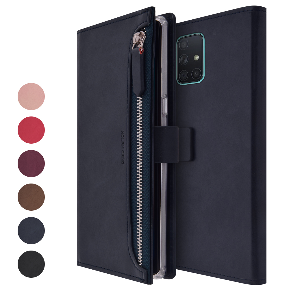 갤럭시 퀀텀 A71 5G 지갑형 다이어리 휴대폰 케이스 와인 - 상세 이미지 4