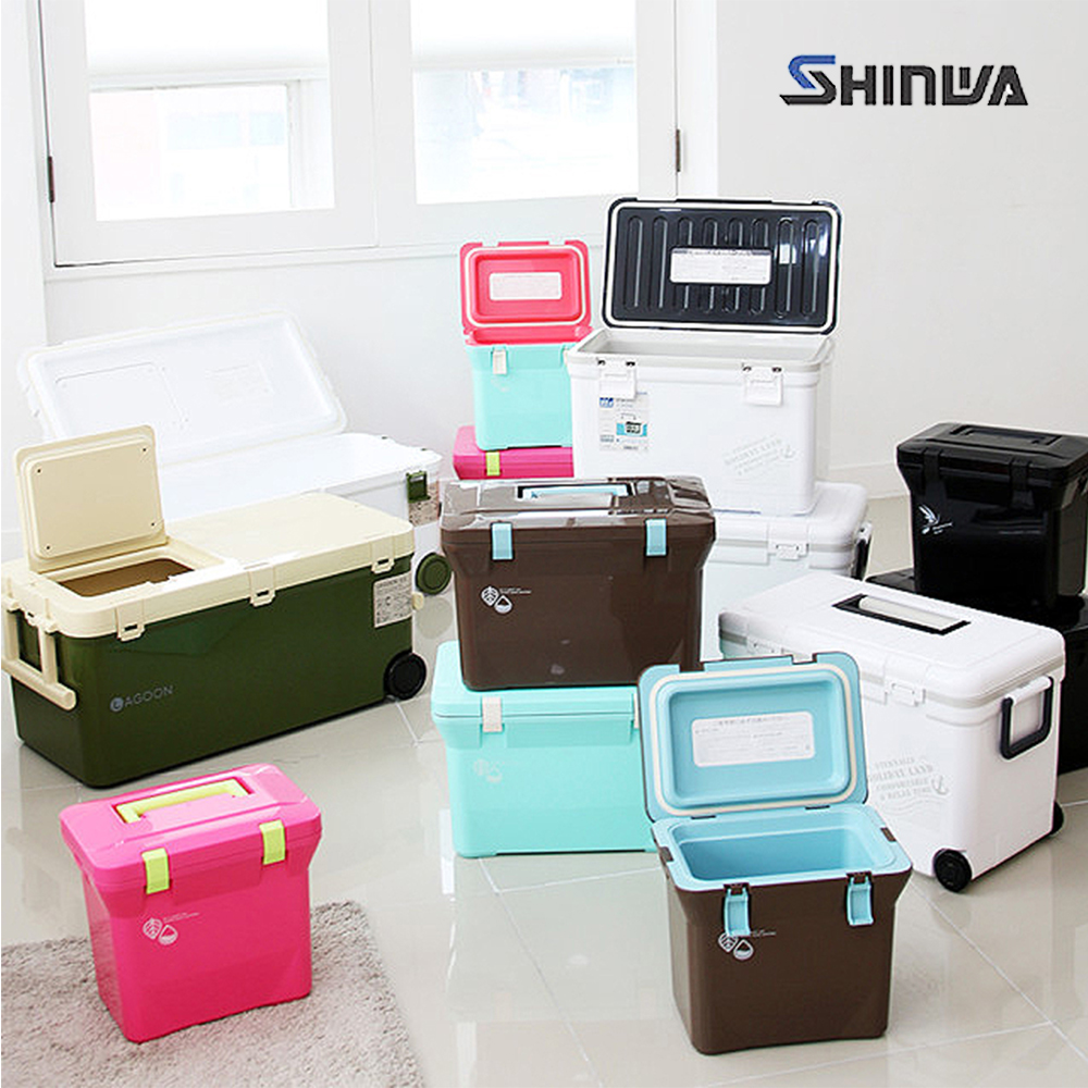 신와 휴대용 아이스박스 감성캠핑 차량용 보냉박스 쿨러 비비드 7L