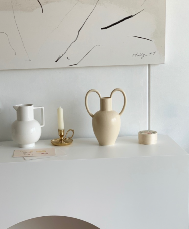 인테리어 소품 오브제 화병 vase 꽃병 하트 베이스 이미지 8