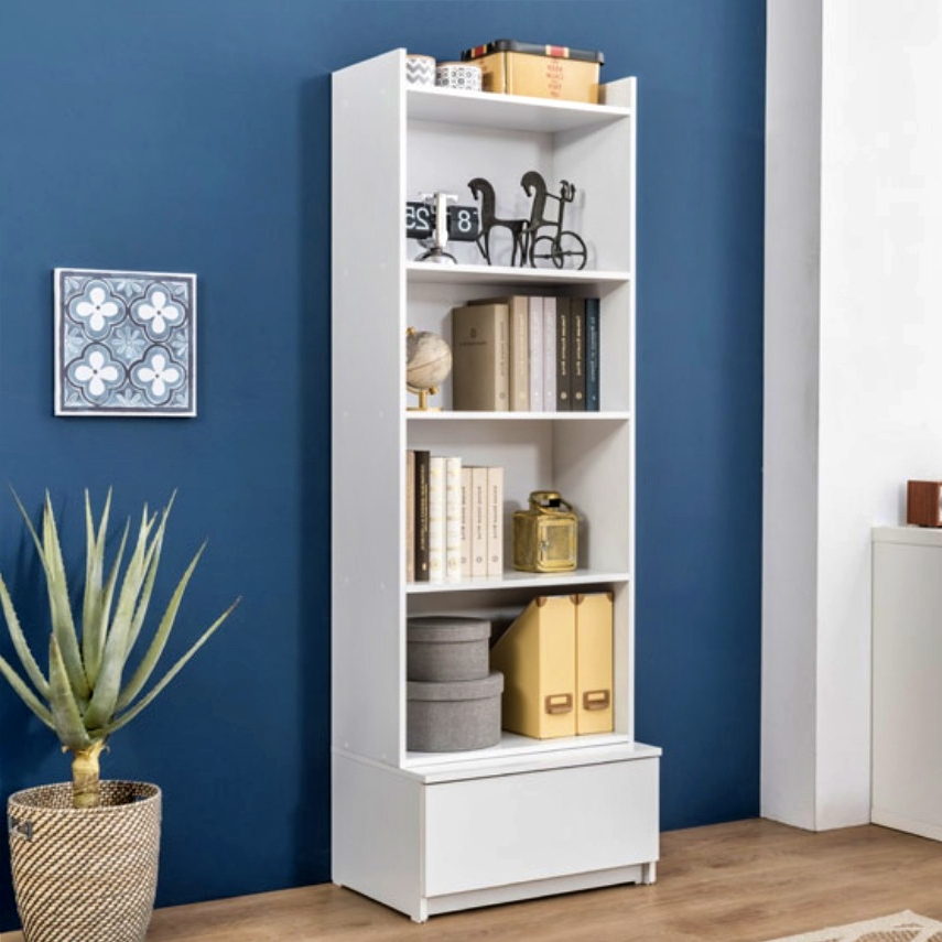 거실 원목 장식장 나무 우드 작은 5단 화이트 장식장 소형 원목 진열장 가방 향수 술선반