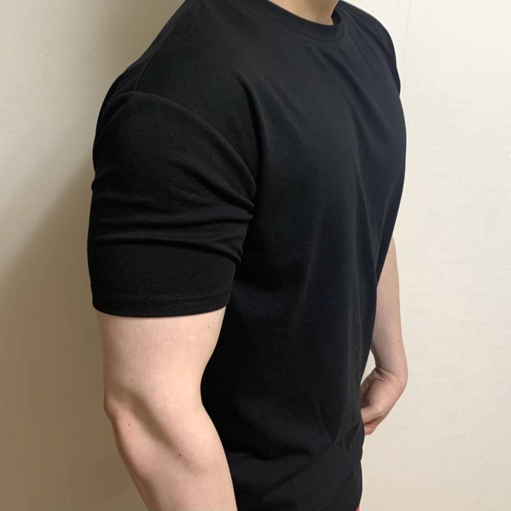 남자머슬핏반팔 어깨넓어보이는반팔 남자흰티 이미지 4