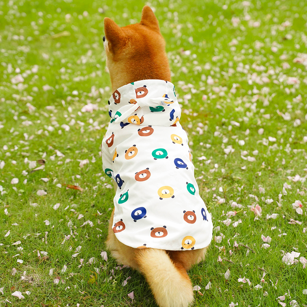 강아지 우비 곰돌이 비옷 바람막이 S - 상세 이미지 4
