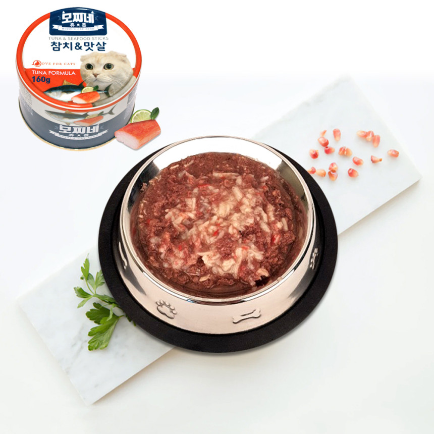 모찌네 국산 사조생산 고양이캔 츄릅 참치+닭가슴살, 160g, 24개 사진 3