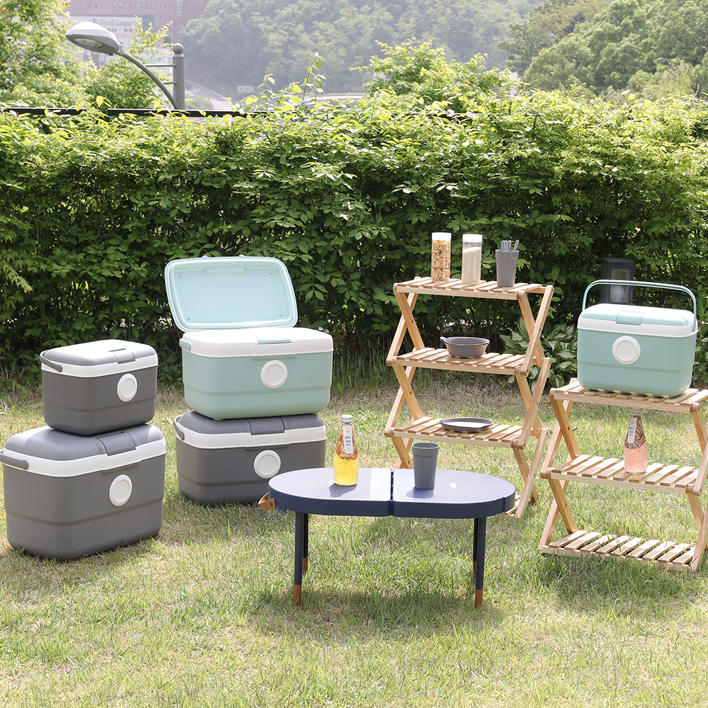 캠핑 차량용 차박 쿨러백 런치백 보온 보냉 낚시 도트 아이스박스 25L