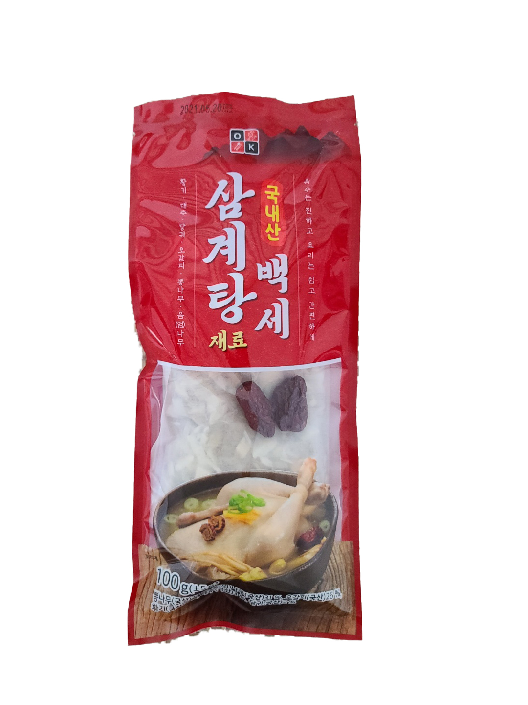 특A급 삼계탕 티백 100g 백숙 삼계탕 닭 오리 끓이는 재료 한방재료 수육 맛있게삶는법 - 메인 이미지