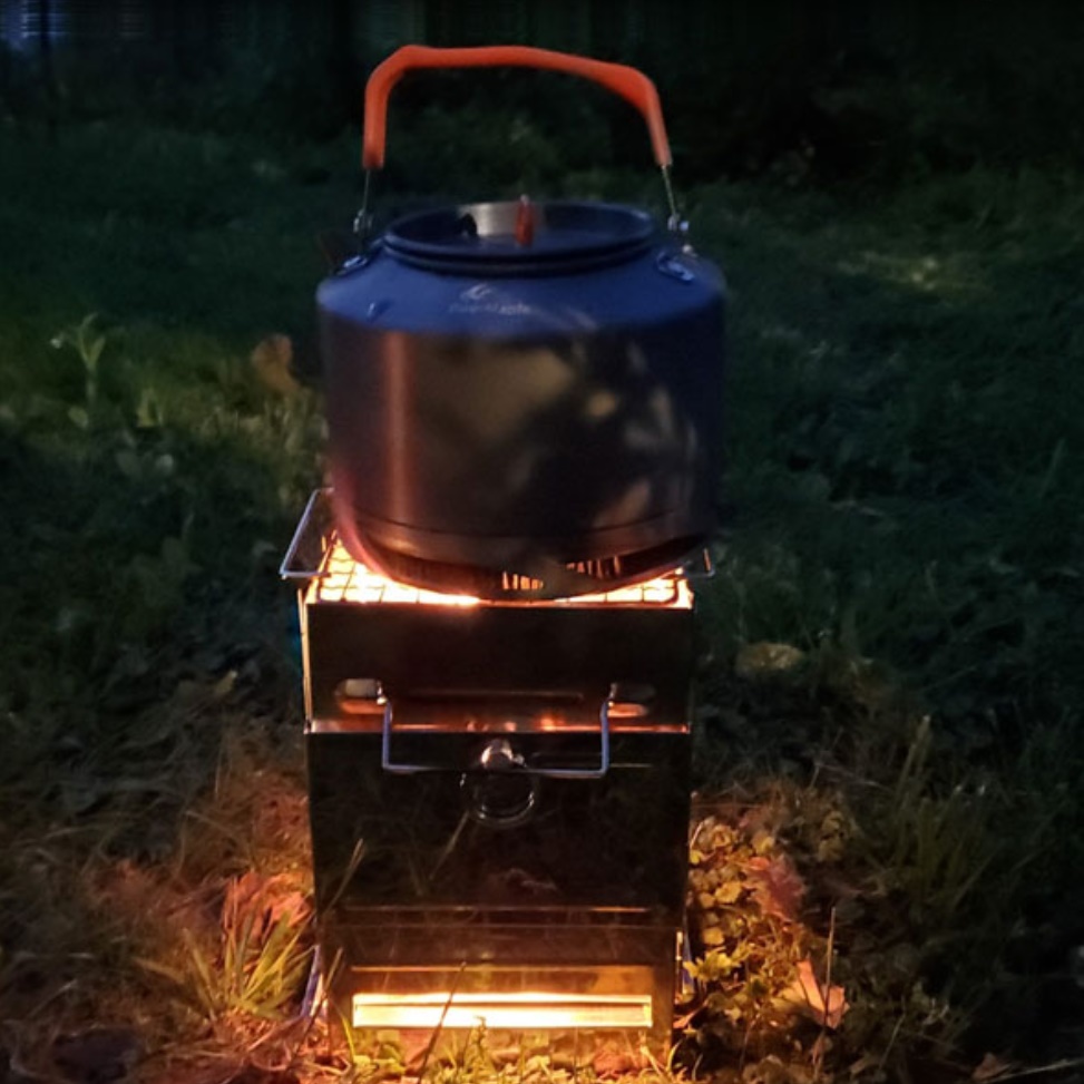 캠핑 미니 난로 스텐 접이식 백패킹 캠핑용 화목난로