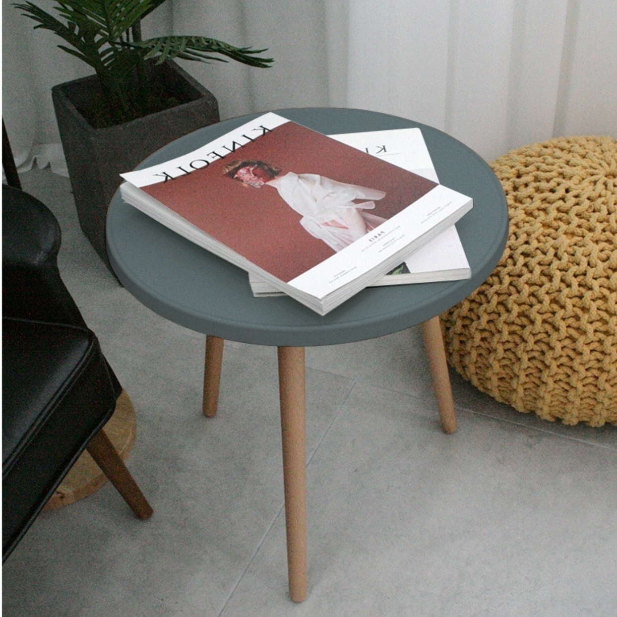 작은테이블 거실용탁자 원형 미니티테이블 엔틱 높은 쇼파 테이블 원룸 원목 우드 나무