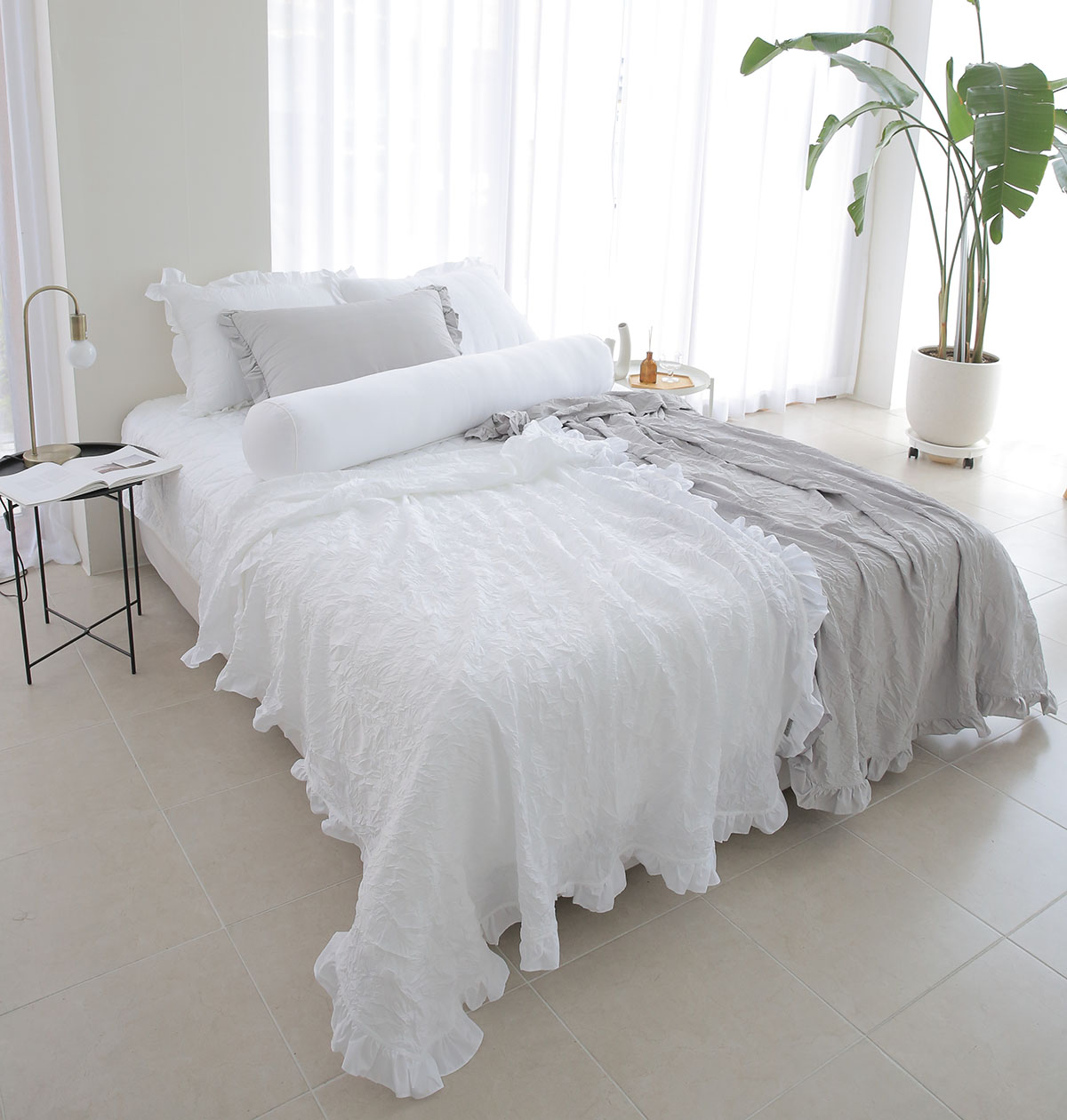 여름이불 얇은 알러지케어 프릴 크리즈 이불 SS