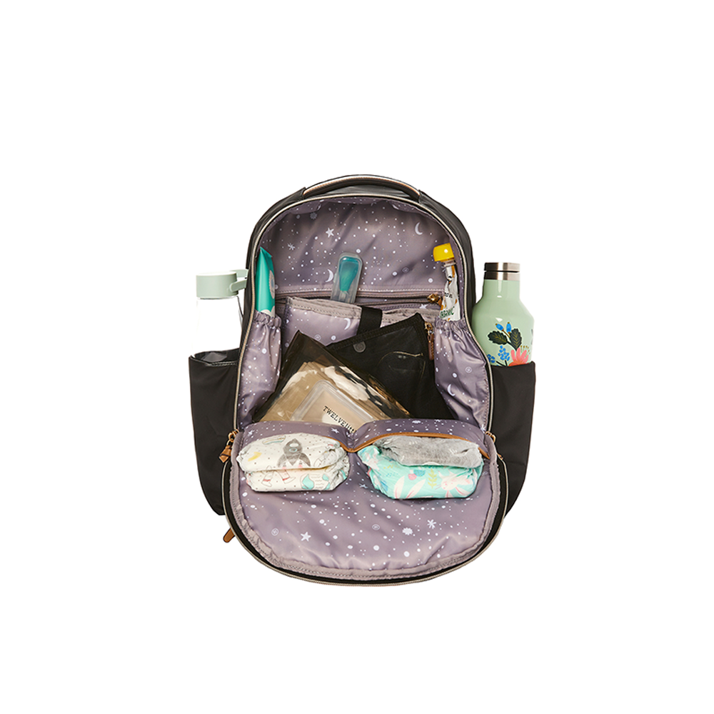 트웰브리틀 미디고 기저귀가방 백팩 출산 임신 선물, 블랙/탄