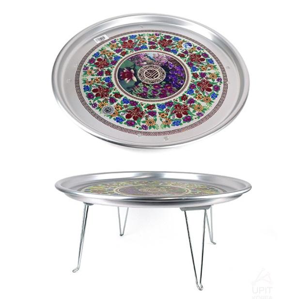 시골밥상 옛날밥상 양은 상 미니 밥상 레트로 1인 작은 꽃 할머니 오봉 양철 자취