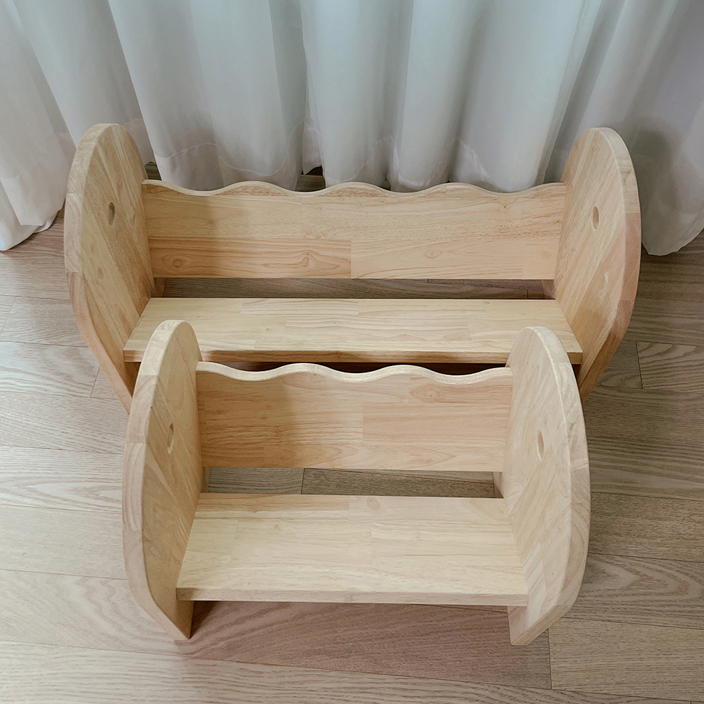 [베이비굿] 유아 책꽂이 원목 아기 책장 책정리함 두돌선물