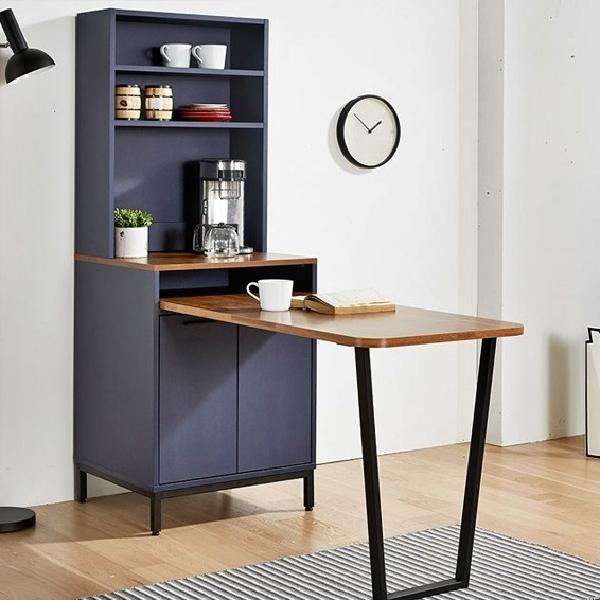 미니아일랜드식탁 슬라이딩 식탁 간이 홈카페 테이블 좁은 주방식탁 아이랜드 베이킹 작업대