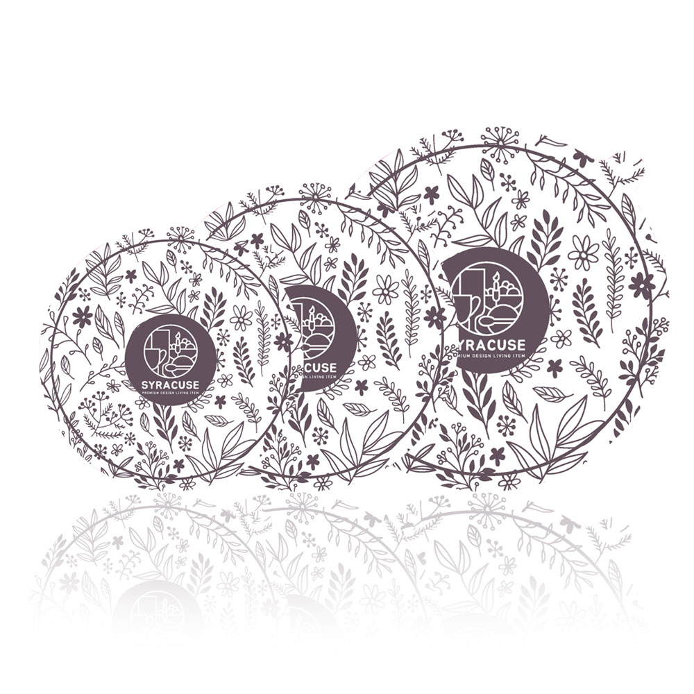 시라쿠스 인덕션 보호 매트 숲(퍼플) 소/중/대 3종 전용 보호 냄비받침 3구 4구