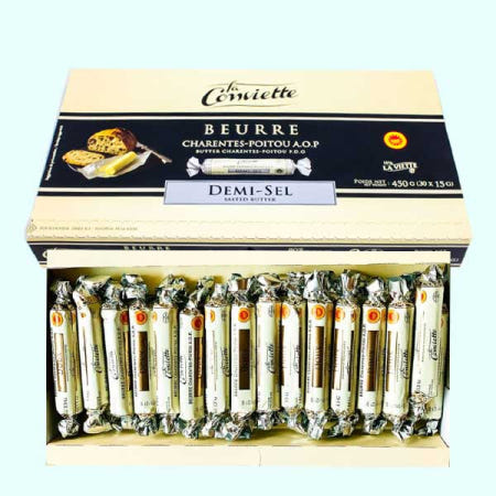 프랑스 라꽁비에뜨 버터 무염 가염15g, 30개 옵션선택
