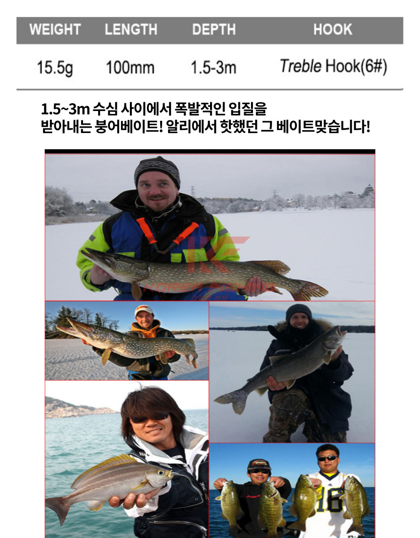 코리아피싱 배스 농어 삼치 빅베이트 스윔 관절 베이트 붕어모양 - 상세 이미지 4