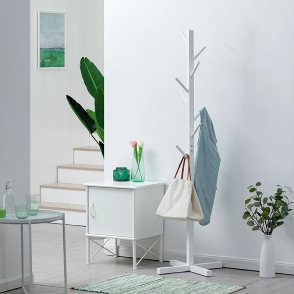 세우는 스텐드 옷걸이 원목 행거 벽 코트 모자 걸이 의류 사무실