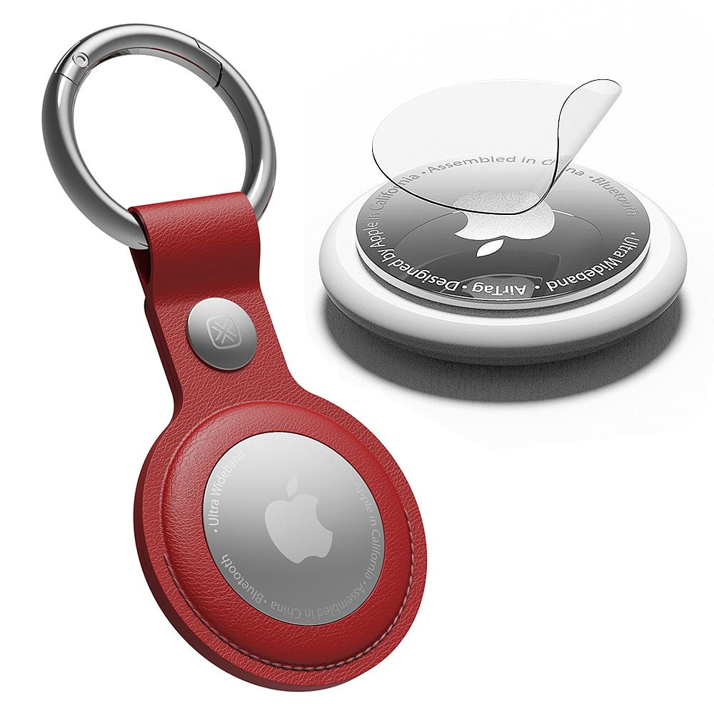 빅쏘 셀리누엘 에어태그 케이스 보호필름 가죽 키링 - 상세 이미지 4