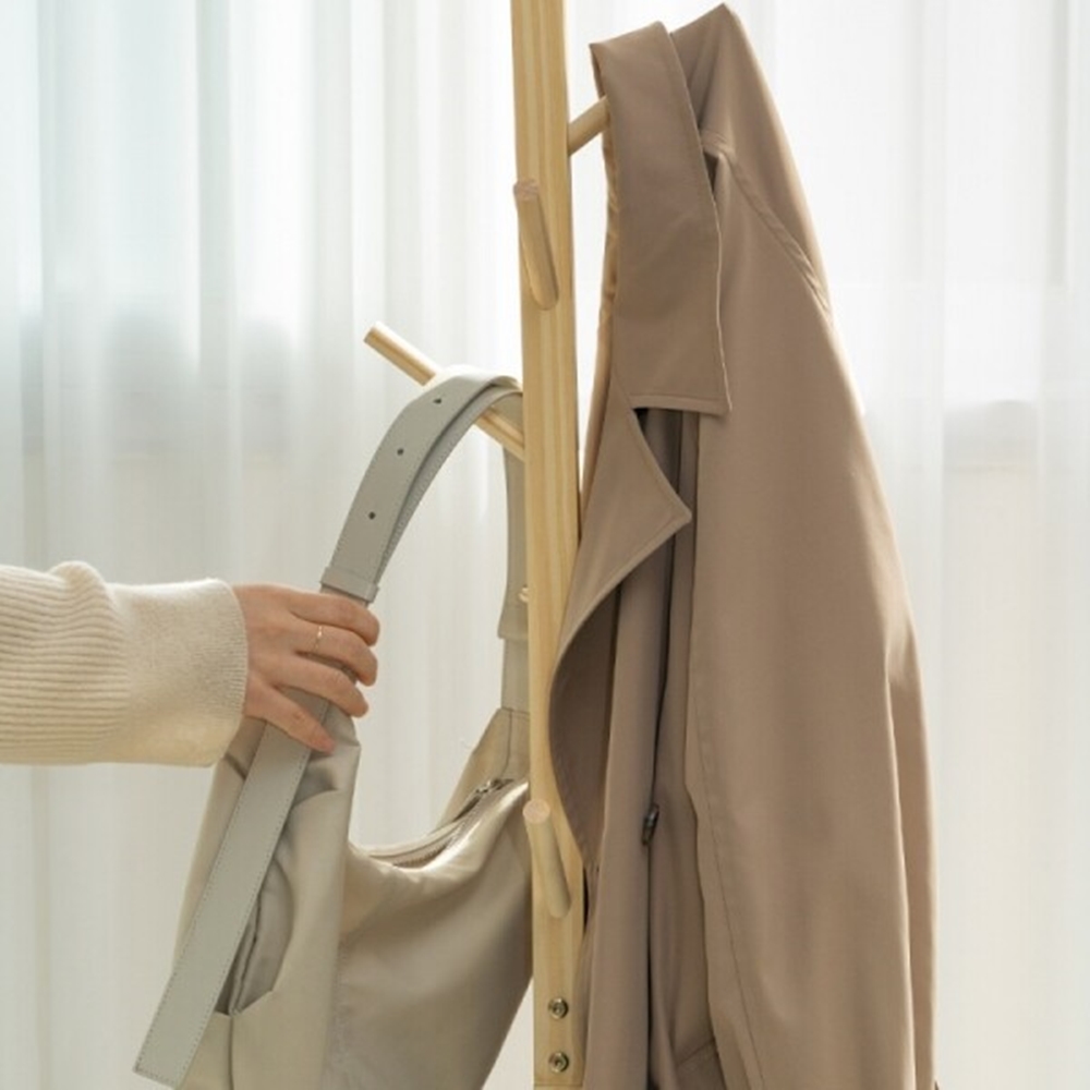 세우는 스텐드 옷걸이 원목 행거 벽 코트 모자 걸이 의류 사무실